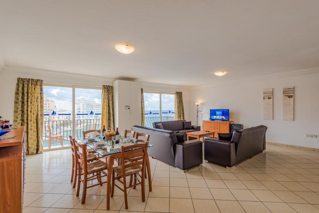 Spinola Bay Floor Seafront 3 Bedroom With Panoramic Sea Views - By Getawaysmalta
