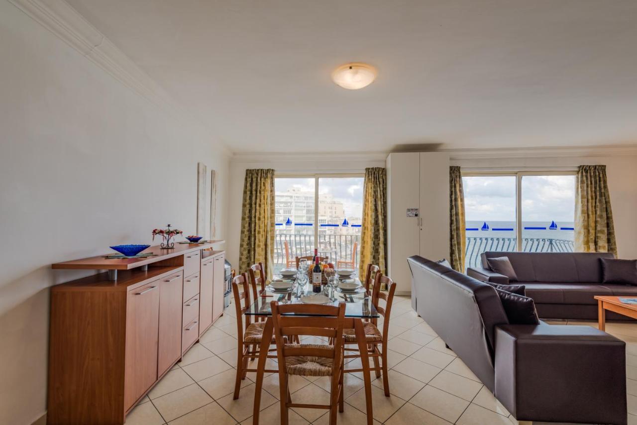 Appartement Spinola Bay Floor Seafront 3 Bedroom With Panoramic Sea Views - By Getawaysmalta San Ġiljan